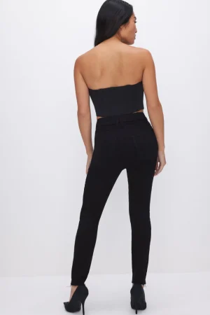 Good American Skinny<GOOD PETITE SKINNY NEVER FADE JEANS Black001