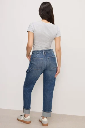 Good American Relaxed | High-Rise<GOOD PETITE WEEKENDER CARPENTER JEANS Indigo747