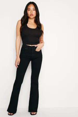 Good American Bootcut & Flare | Jeans<GOOD PETITE FLARE Black001