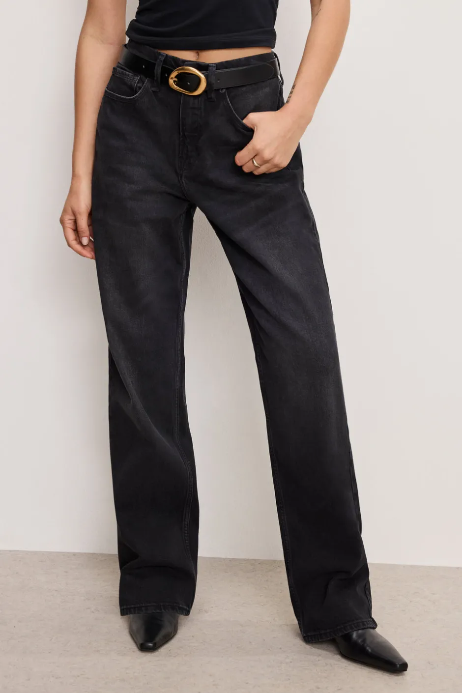 Good American Relaxed | Mid-Rise<GOOD ’90s RELAXED JEANS Black348