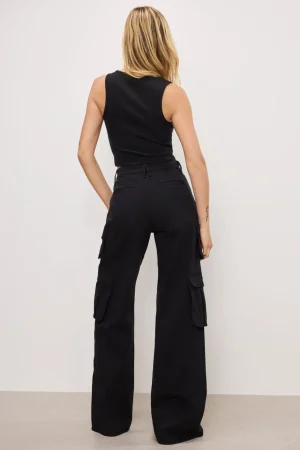 Good American Wide Leg<GOOD SKATE TWILL CARGO PANTS Black001