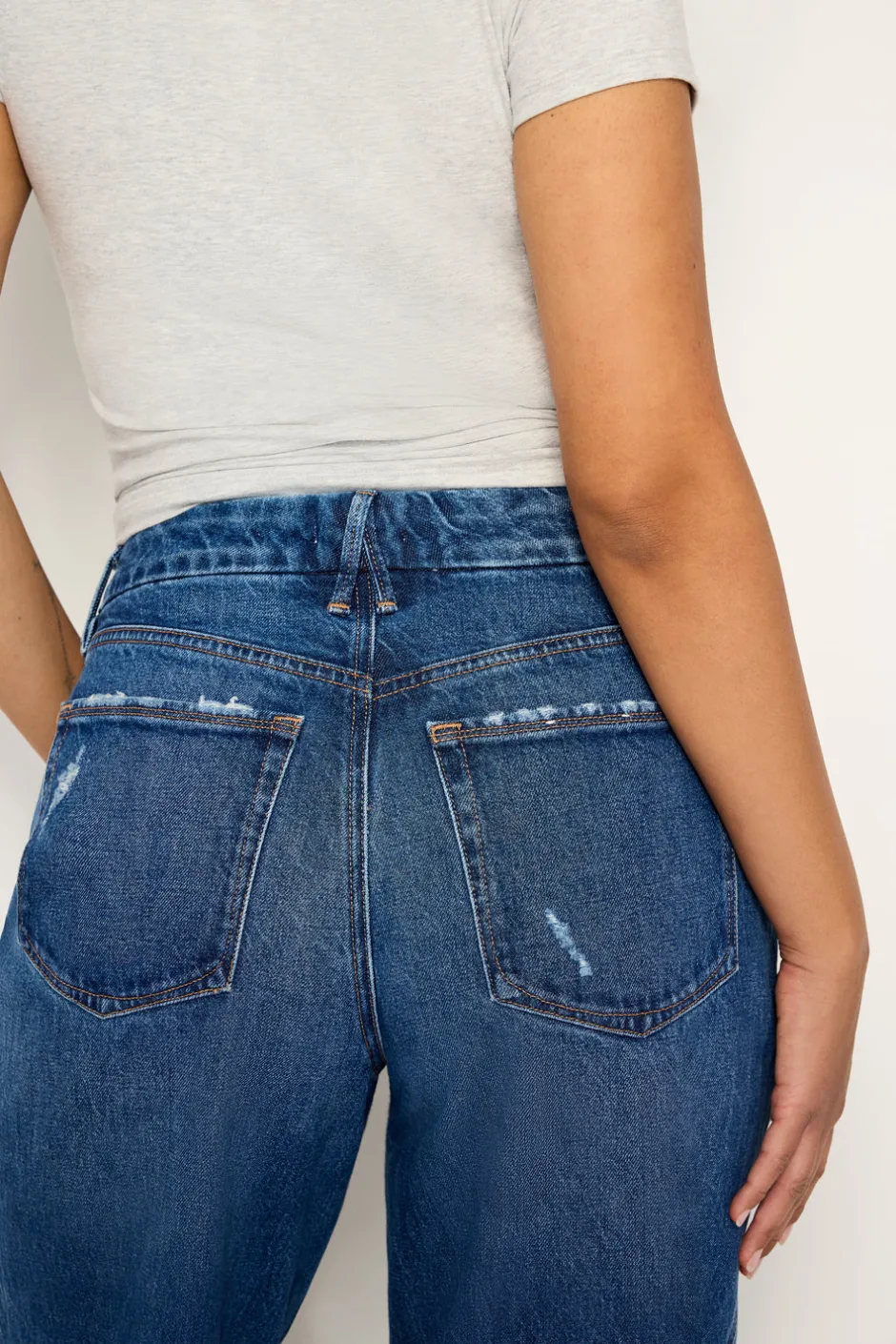 Good American Wide Leg<GOOD SKATE WIDE JEANS Indigo713