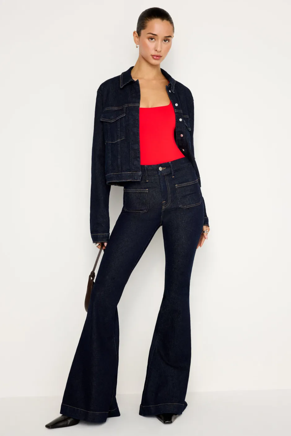 Good American Bootcut & Flare<GOOD WAIST SUPER FLARE JEANS Indigo716
