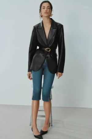 Good American Cropped Denim<GOOD CAPRI Blue004