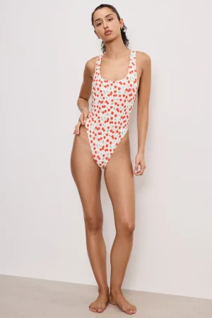 Good American Swim<HIGH-LEG SWIMSUIT Snow cherries 04