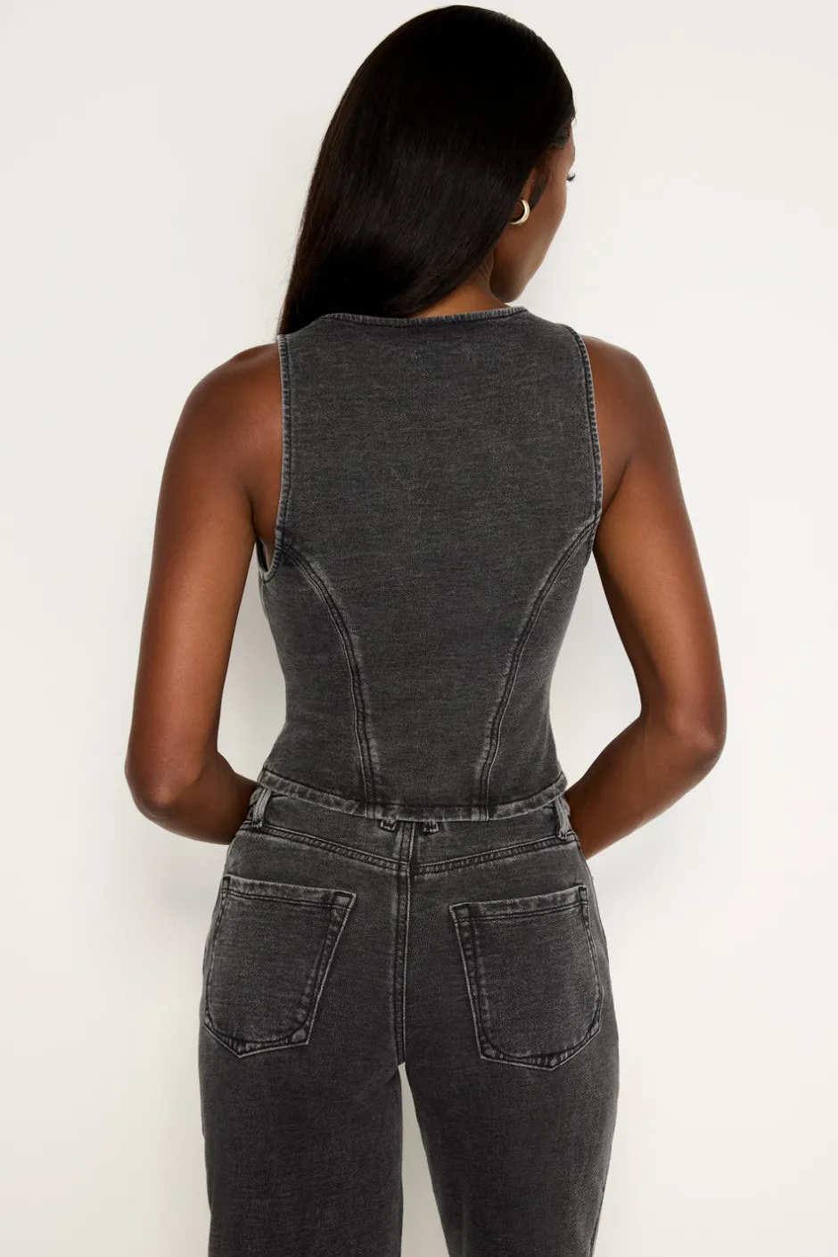 Good American Tops<JEANIUS BUSTIER VEST Black322