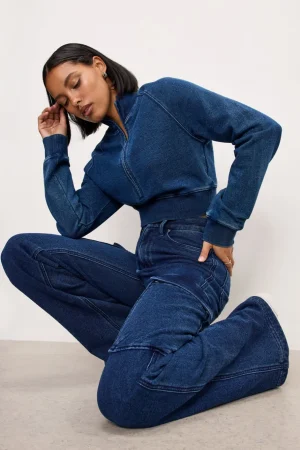 Good American Wide Leg | Sweats<JEANIUS GOOD SKATE CARGO PANTS Indigo377