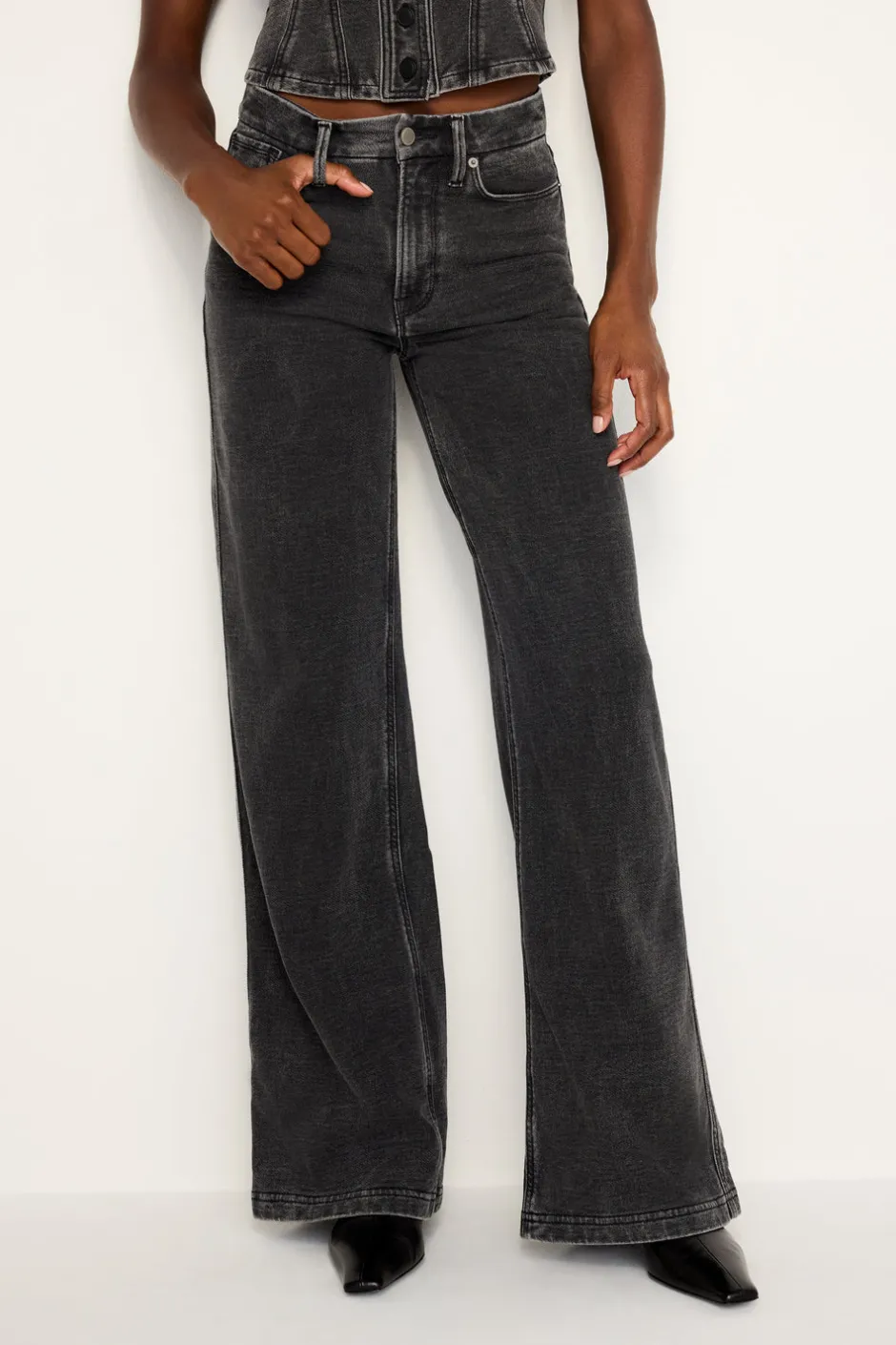 Good American Pants | Sweats<JEANIUS GOOD SKATE SWEATPANTS Black322