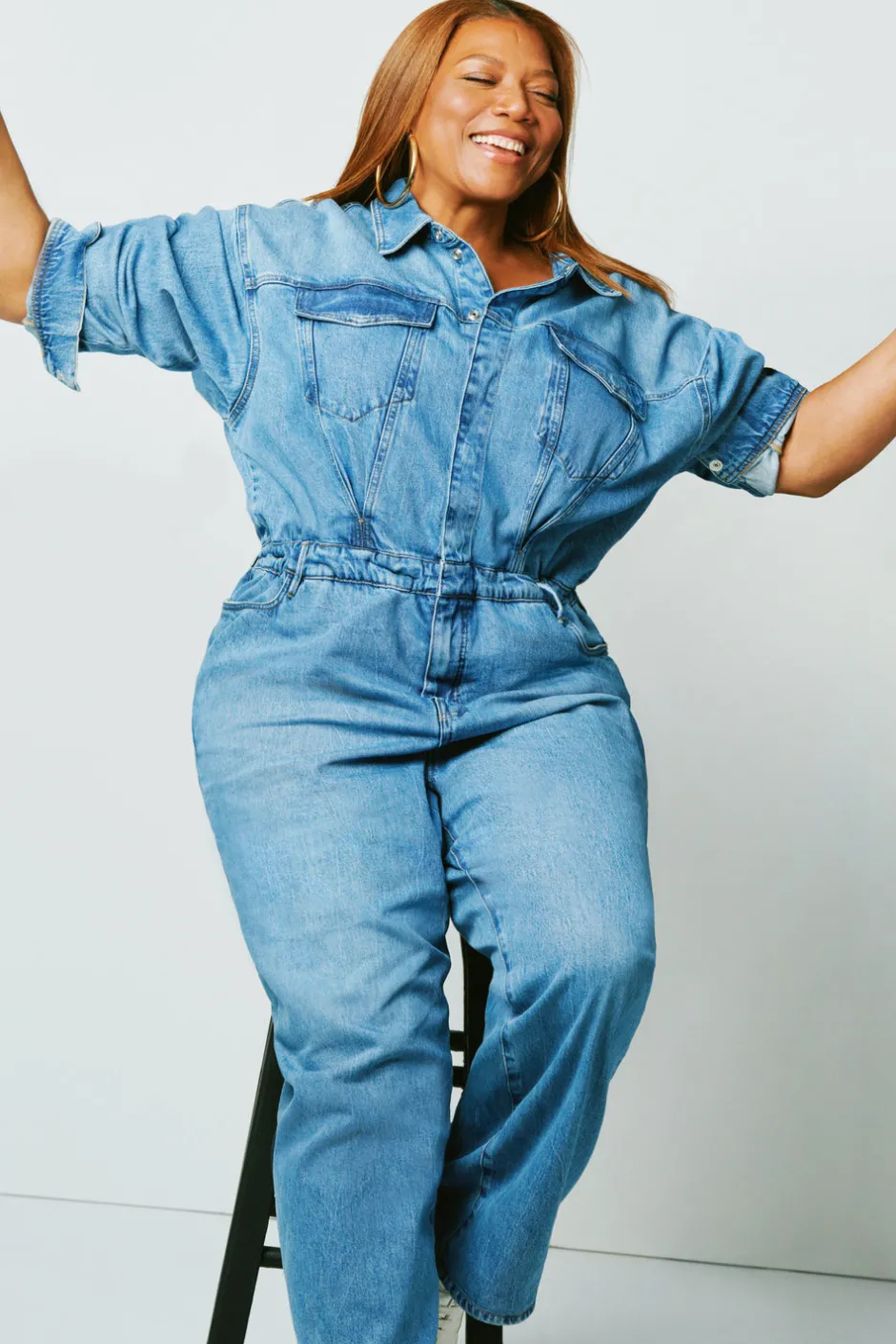 Good American Relaxed | Jumpsuits<OVERSIZED DENIM JUMPSUIT Indigo599