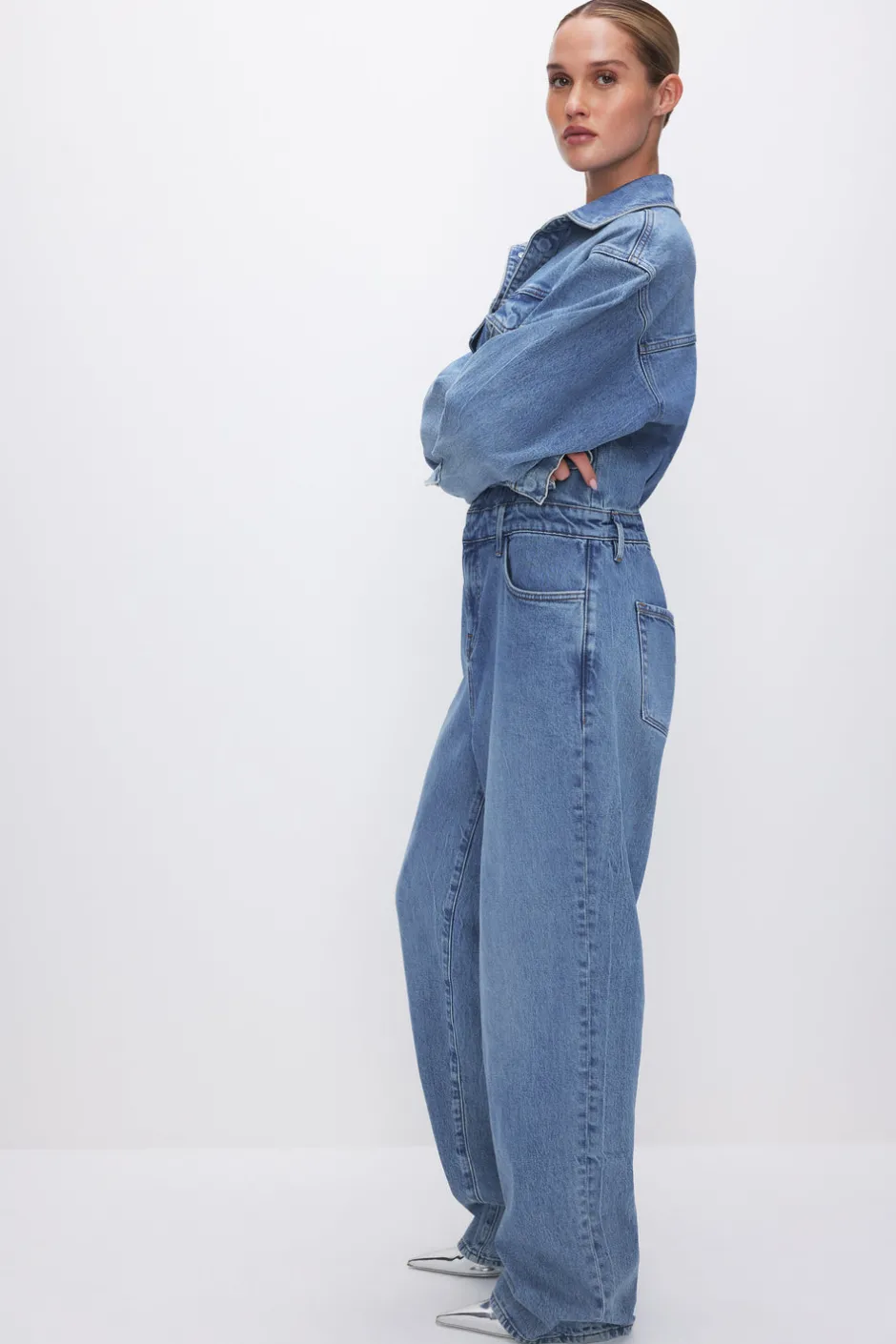Good American Relaxed | Jumpsuits<OVERSIZED DENIM JUMPSUIT Indigo599