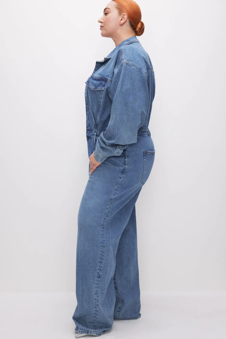 Good American Relaxed | Jumpsuits<OVERSIZED DENIM JUMPSUIT Indigo599