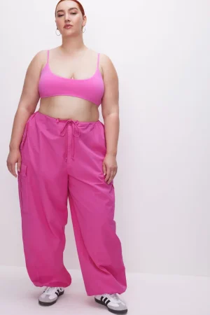 Good American Pants<PARACHUTE PANTS Malibu pink002