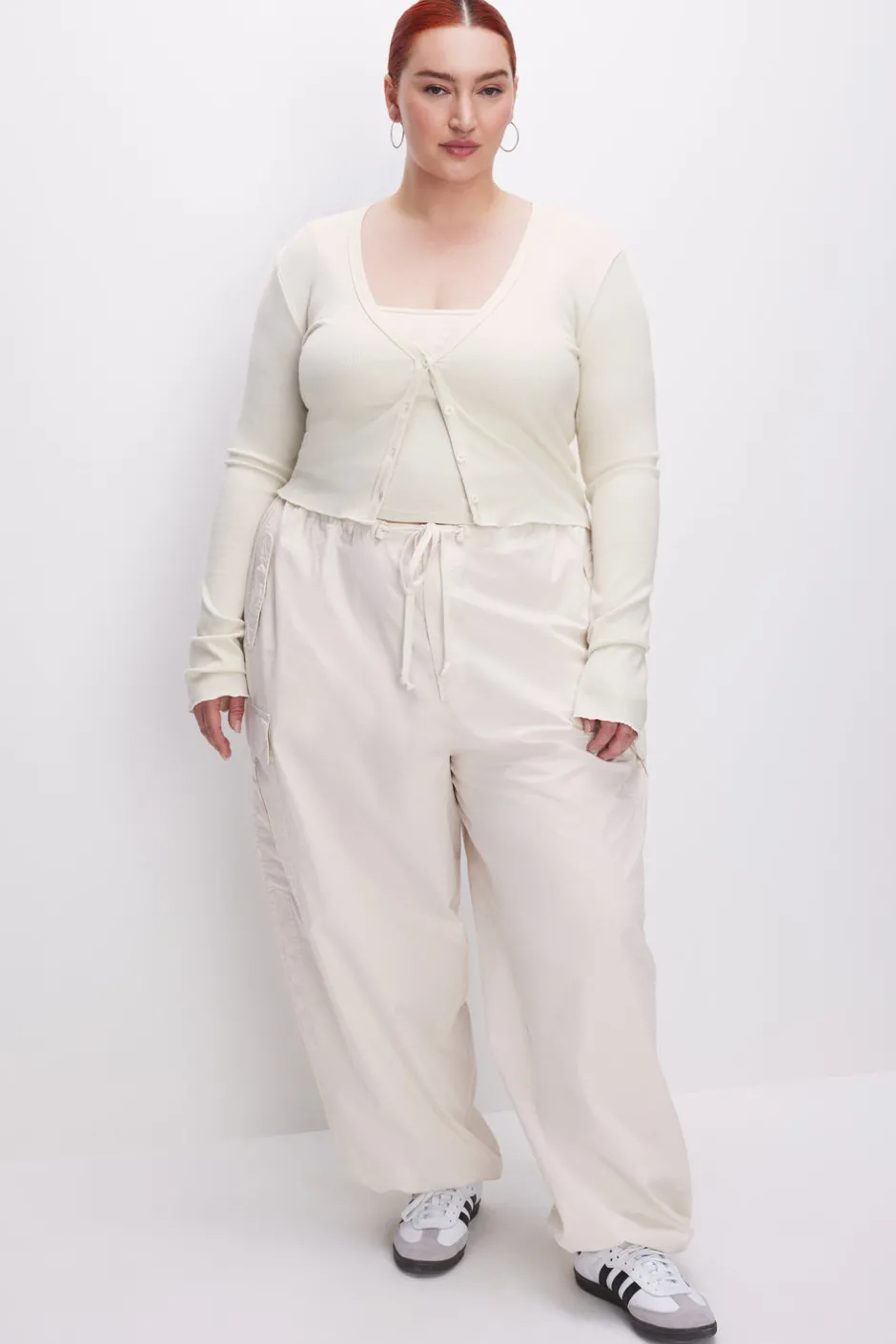 Good American Pants<PARACHUTE PANTS Cloud white001