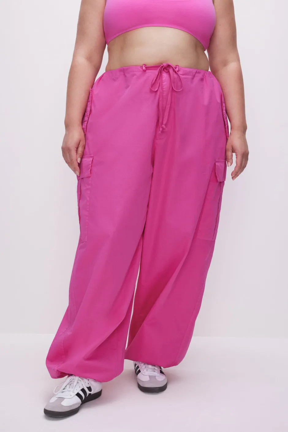 Good American Pants<PARACHUTE PANTS Malibu pink002
