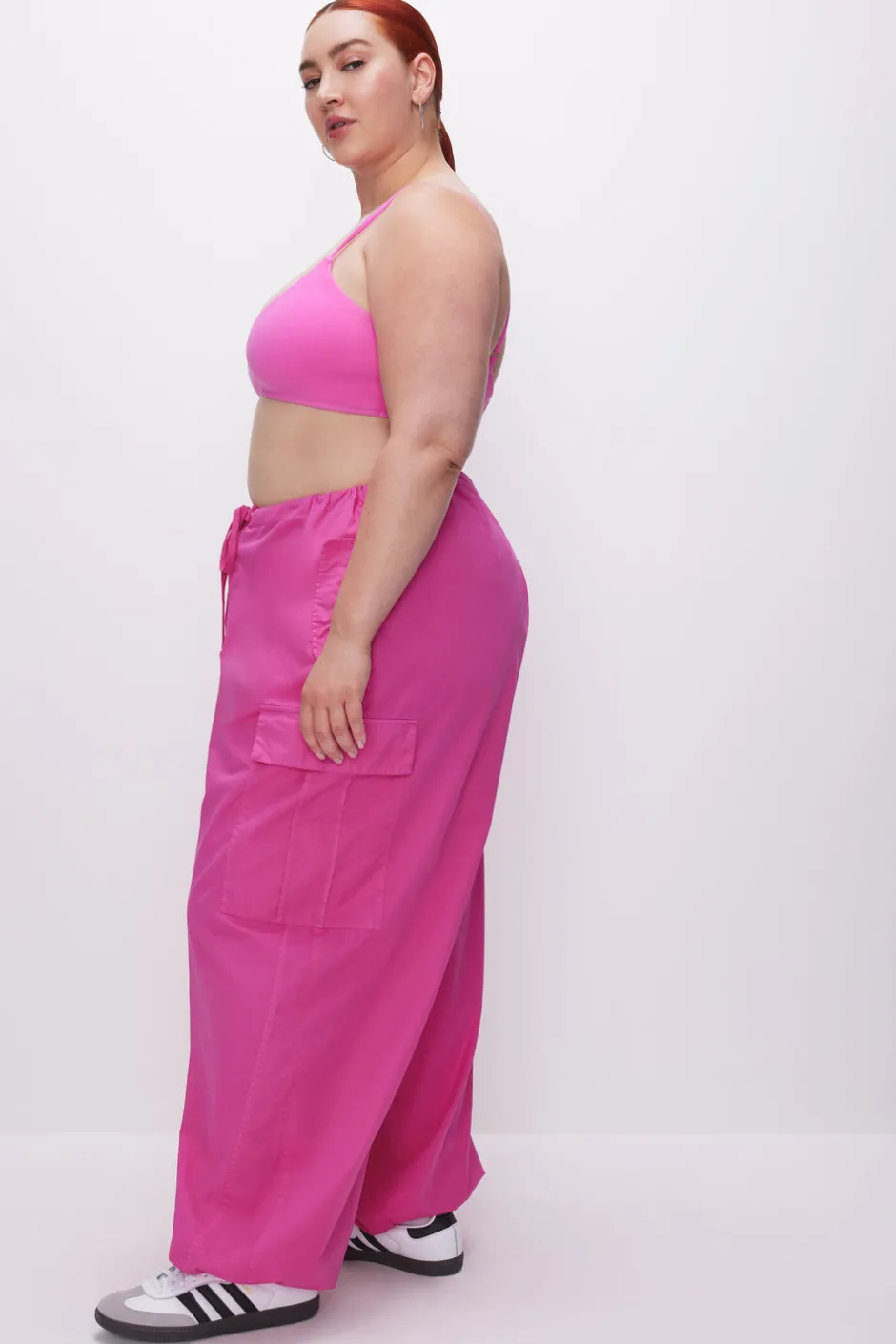 Good American Pants<PARACHUTE PANTS Malibu pink002