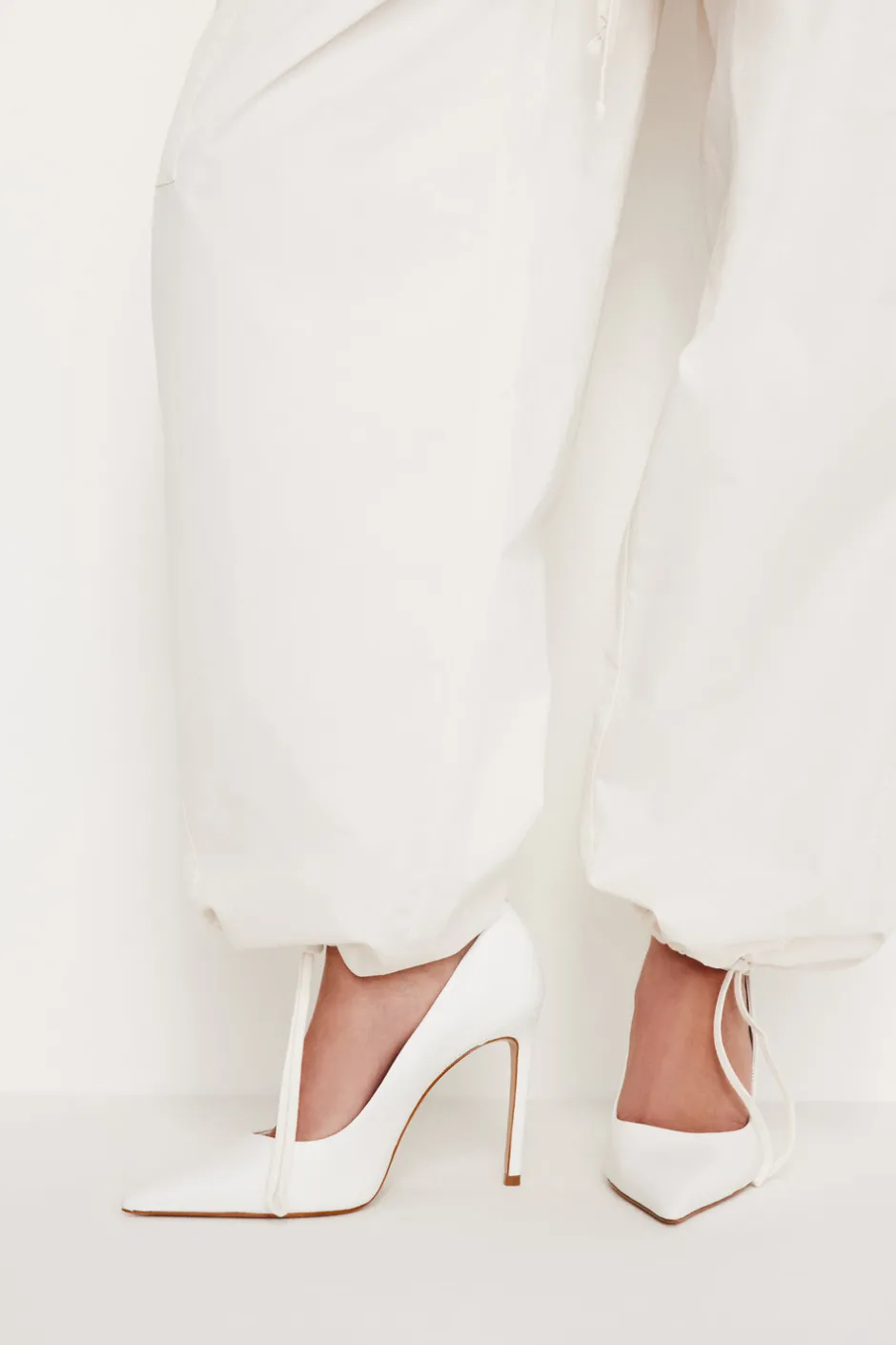 Good American Pants<PARACHUTE PANTS Cloud white001