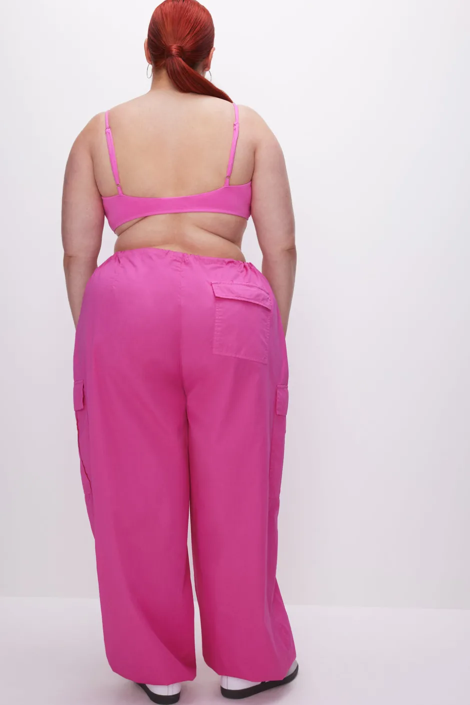 Good American Pants<PARACHUTE PANTS Malibu pink002