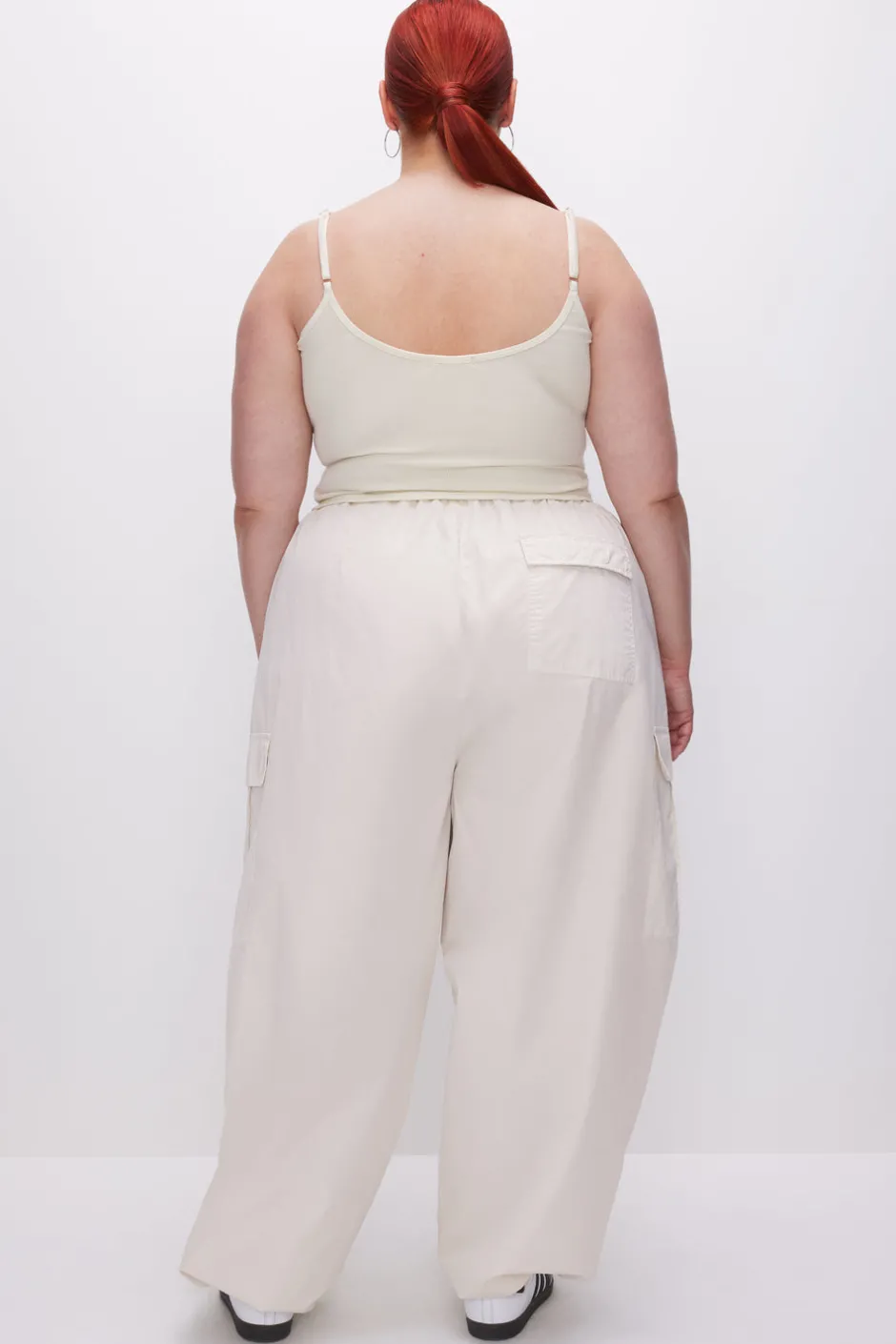 Good American Pants<PARACHUTE PANTS Cloud white001