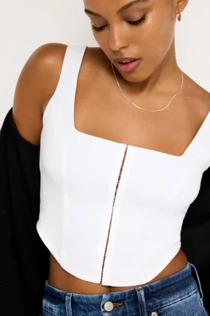 Good American Tops<POPLIN BUSTIER White001