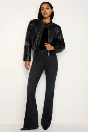 Good American Bootcut & Flare | Pants<POWER STRETCH PULL-ON FLARE JEANS Black255