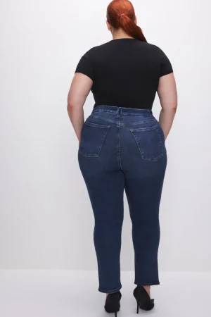 Good American Straight | Pants<POWER STRETCH PULL-ON STRAIGHT JEANS Indigo491