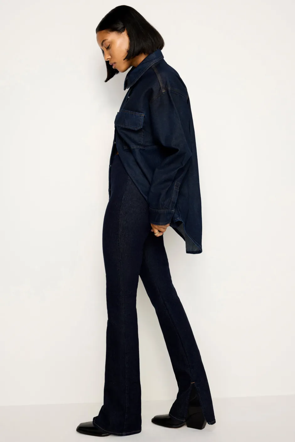 Good American Pants<RINSED DENIM PULL-ON PANTS Indigo716