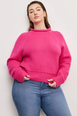 Good American Tops | Sweaters<ROLLNECK KNIT SWEATER Ballerina pink004
