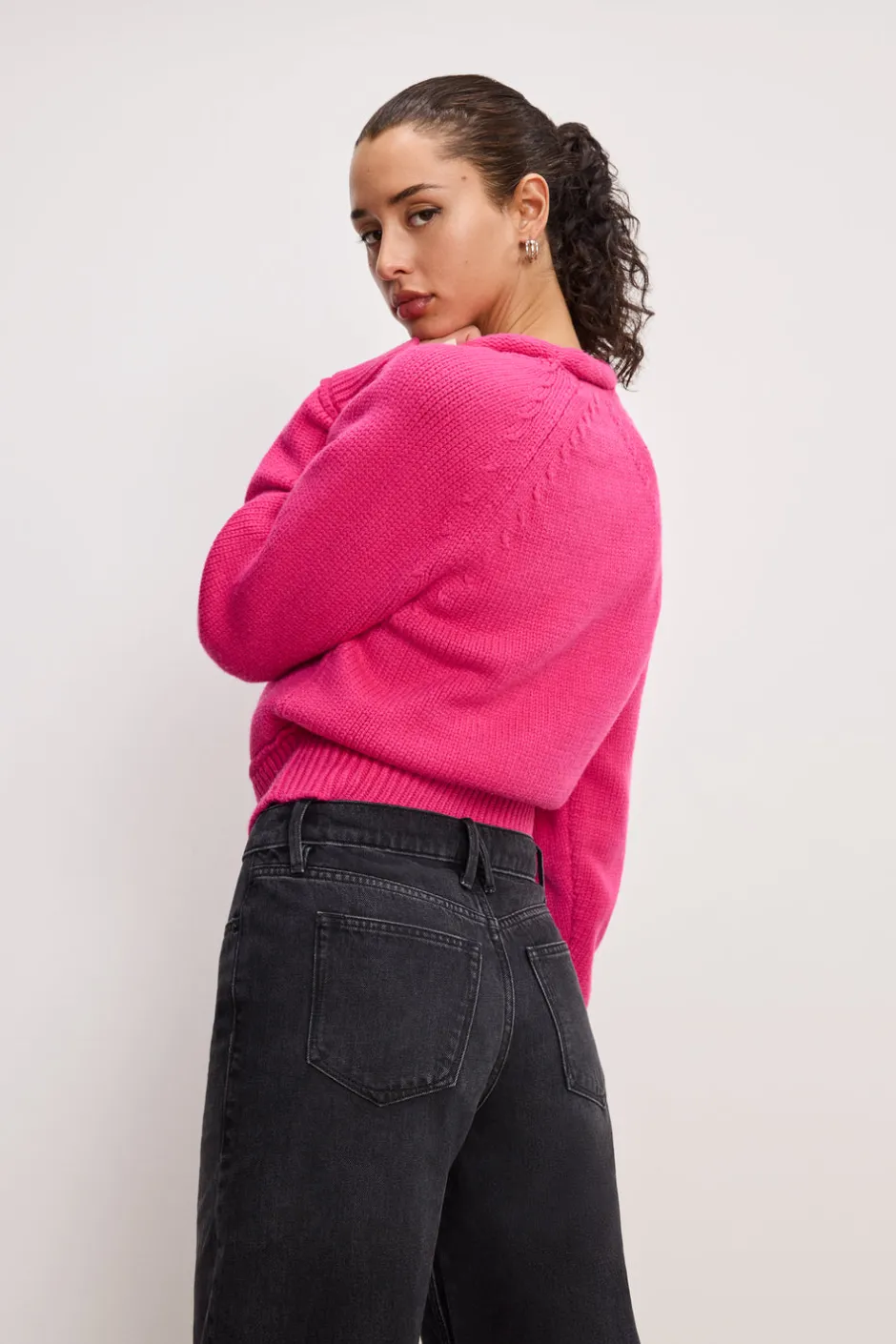 Good American Tops | Sweaters<ROLLNECK KNIT SWEATER Ballerina pink004