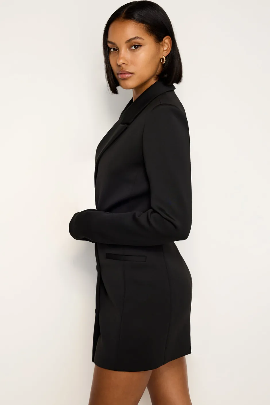 Good American Dresses<SCUBA BLAZER DRESS Black001