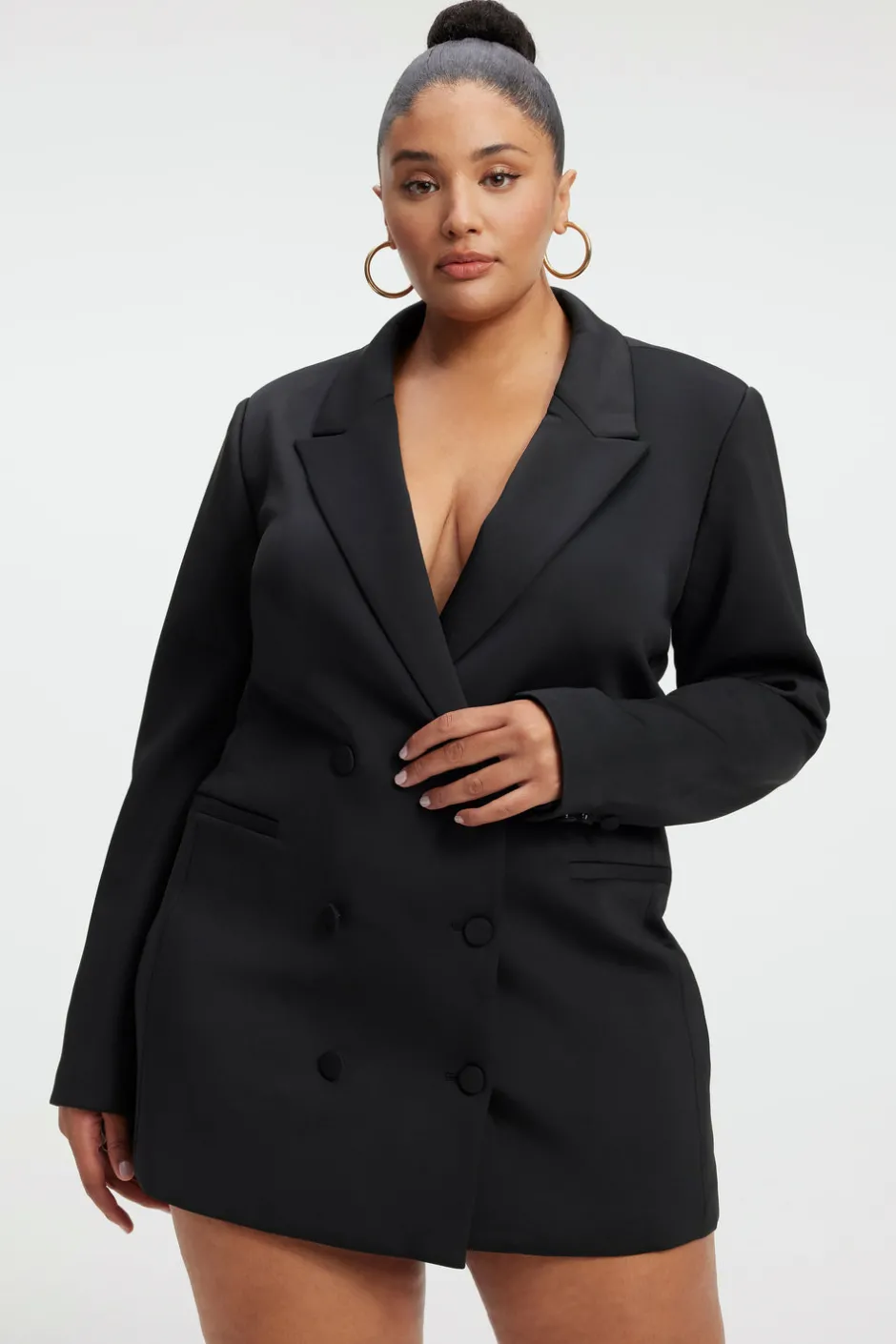 Good American Dresses<SCUBA BLAZER DRESS Black001