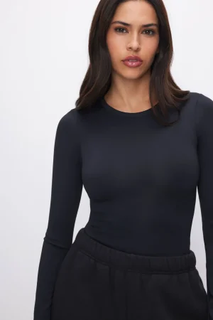 Good American Bodysuits<SCUBA CREWNECK BODYSUIT Black001