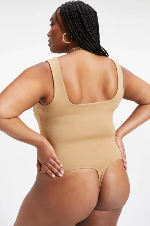 Good American Bodysuits<SCUBA MODERN TANK BODYSUIT Pecan001