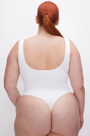 Good American Tees & Tanks | Bodysuits<SCUBA MODERN TANK BODYSUIT White001
