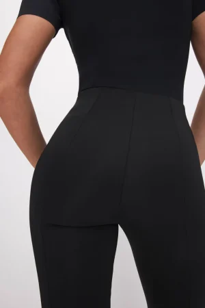 Good American Pants<SCUBA PULL-ON STRAIGHT TROUSERS Black001