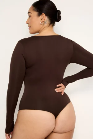 Good American Bodysuits<SCUBA SCOOP NECK BODYSUIT Bark003