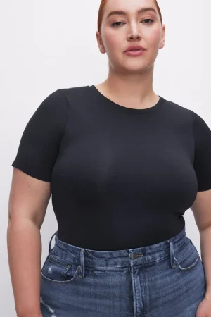 Good American Bodysuits<SCUBA TEE BODYSUIT Black001