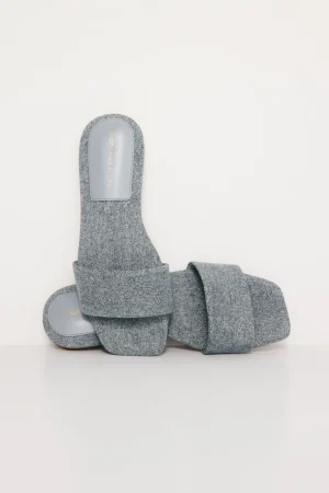 Good American Shoes<SLIDE SANDAL Indigo002