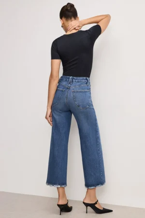 Good American Relaxed | High-Rise<SOFT-TECH GOOD WAIST CROPPED PALAZZO JEANS Indigo737