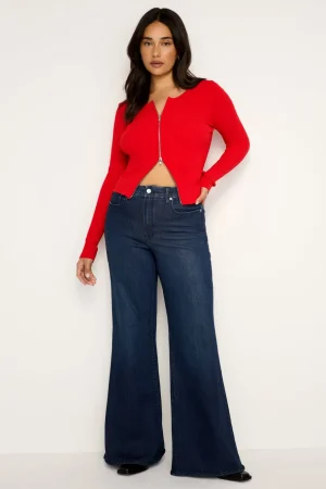 Good American Wide Leg<SOFT-TECH GOOD WAIST PALAZZO JEANS Indigo501