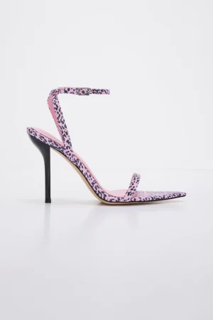 Good American Shoes<STRAPPY HEELS Pink leopard004