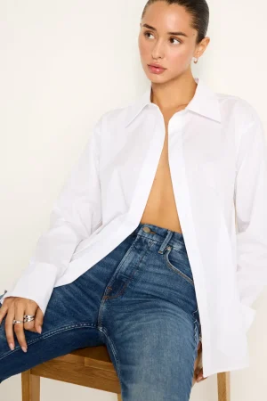 Good American Tops<STRETCH POPLIN SHIRT White001