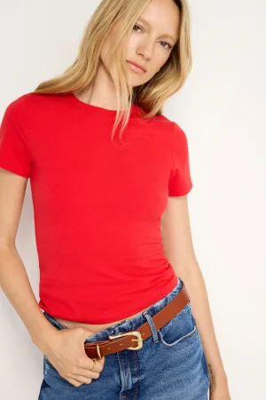 Good American Tops | Tees & Tanks<SUPER STRETCH BABY TEE Grenadine003