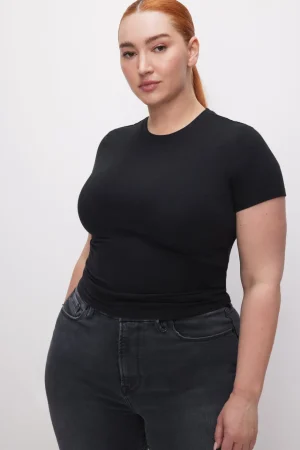 Good American Tops | Tees & Tanks<SUPER STRETCH BABY TEE Black001