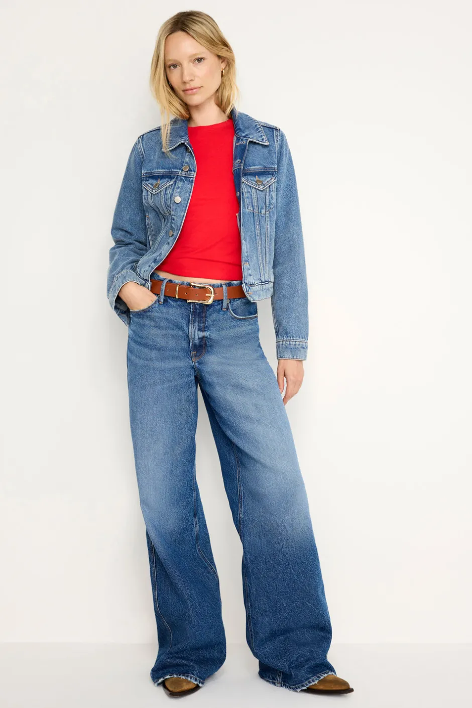 Good American Tops | Tees & Tanks<SUPER STRETCH BABY TEE Grenadine003