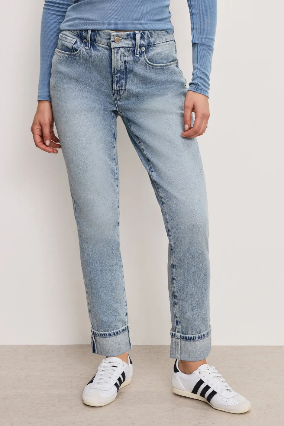 Good American Straight | High-Rise<THE WEEKENDER JEANS Indigo750