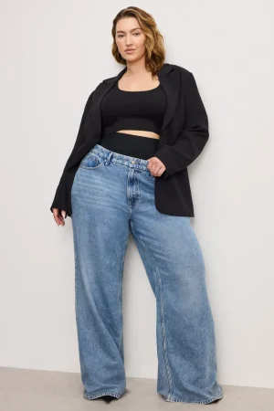 Good American Relaxed | Wide Leg<WIDE LEG SOLUTION JEANS Indigo739