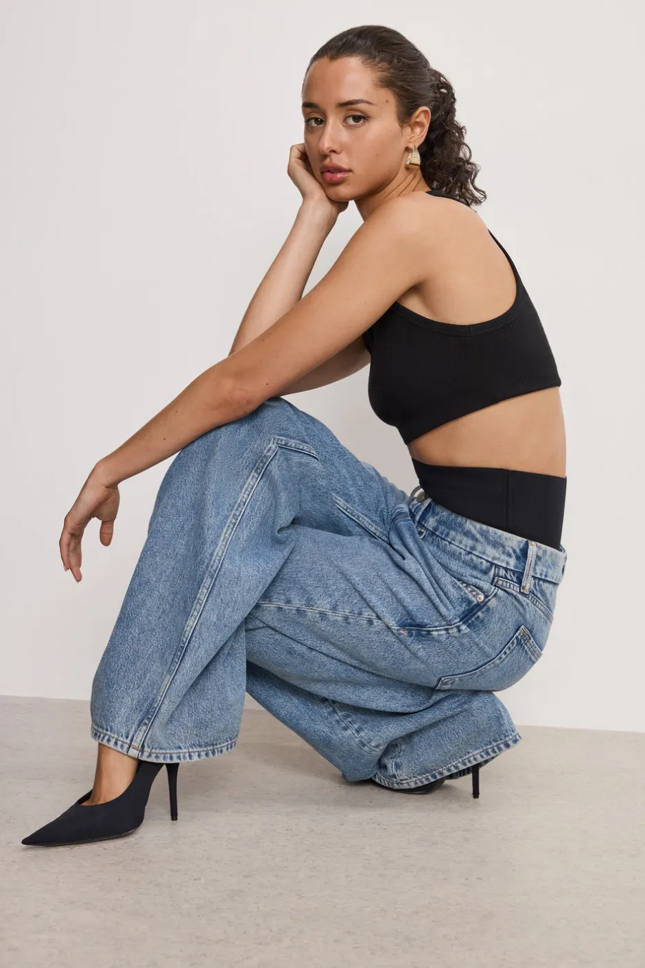 Good American Relaxed | Wide Leg<WIDE LEG SOLUTION JEANS Indigo739