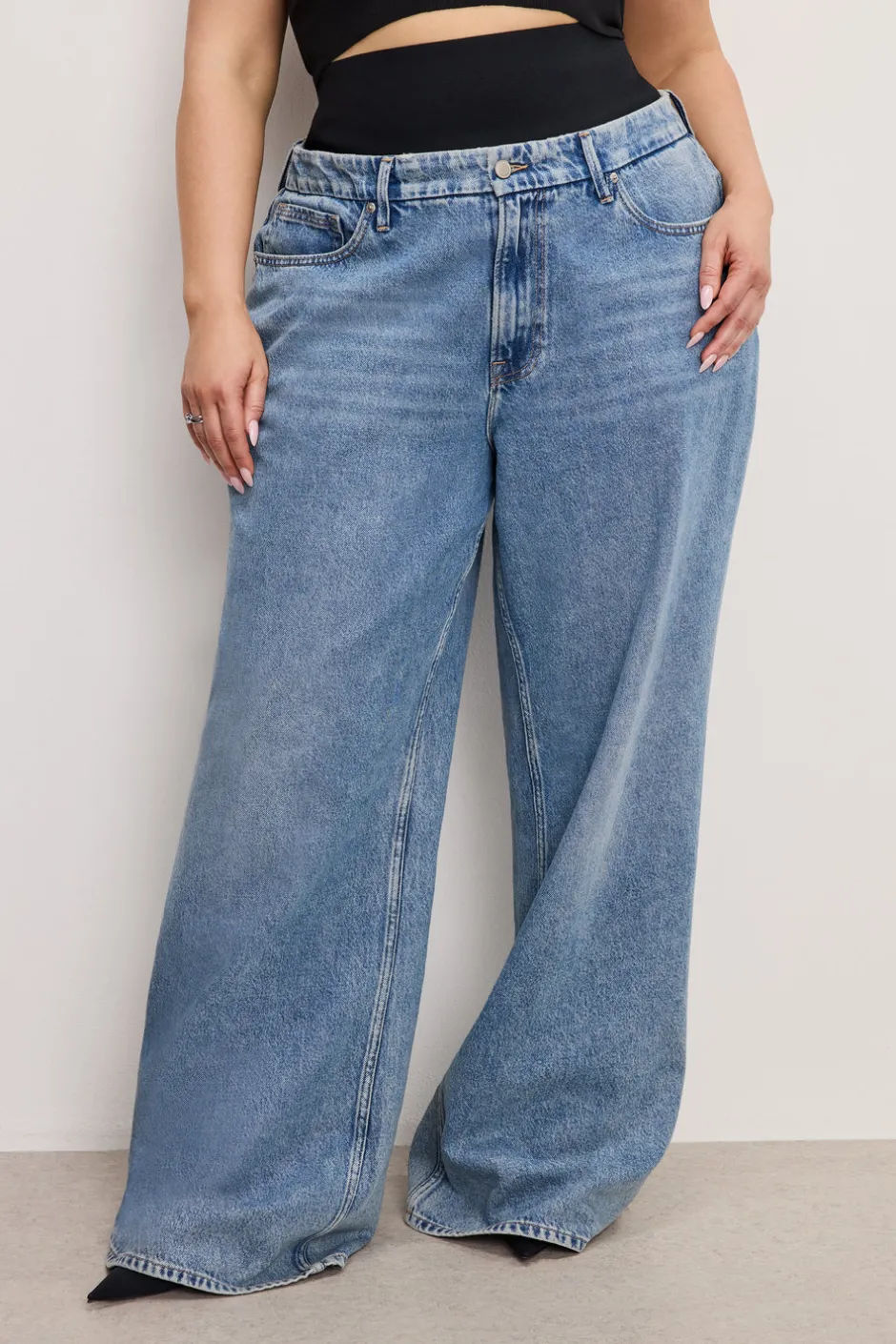 Good American Relaxed | Wide Leg<WIDE LEG SOLUTION JEANS Indigo739