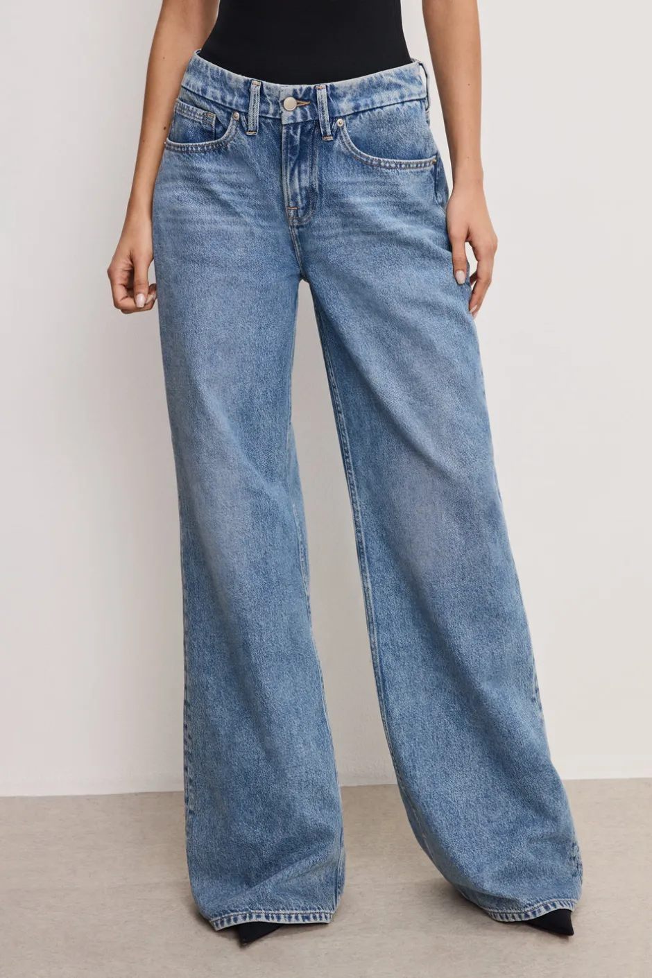 Good American Relaxed | Wide Leg<WIDE LEG SOLUTION JEANS Indigo739